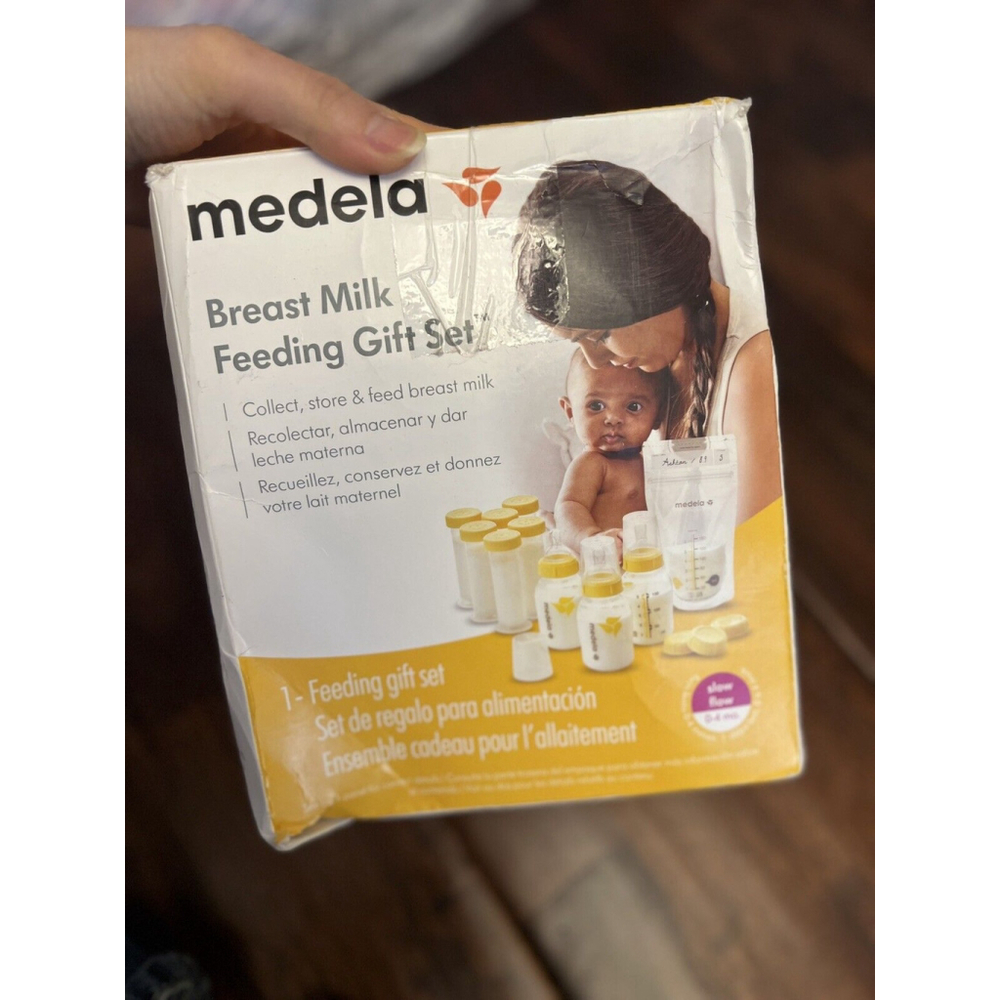 Medela Breastfeeding Gift Set Breast Milk Storage System Kit Bottles Nipples